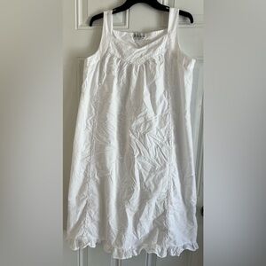 The 1 for U Long White‎ Cotton Nightgown Ruffle Prairie Cottagecore Victorian L